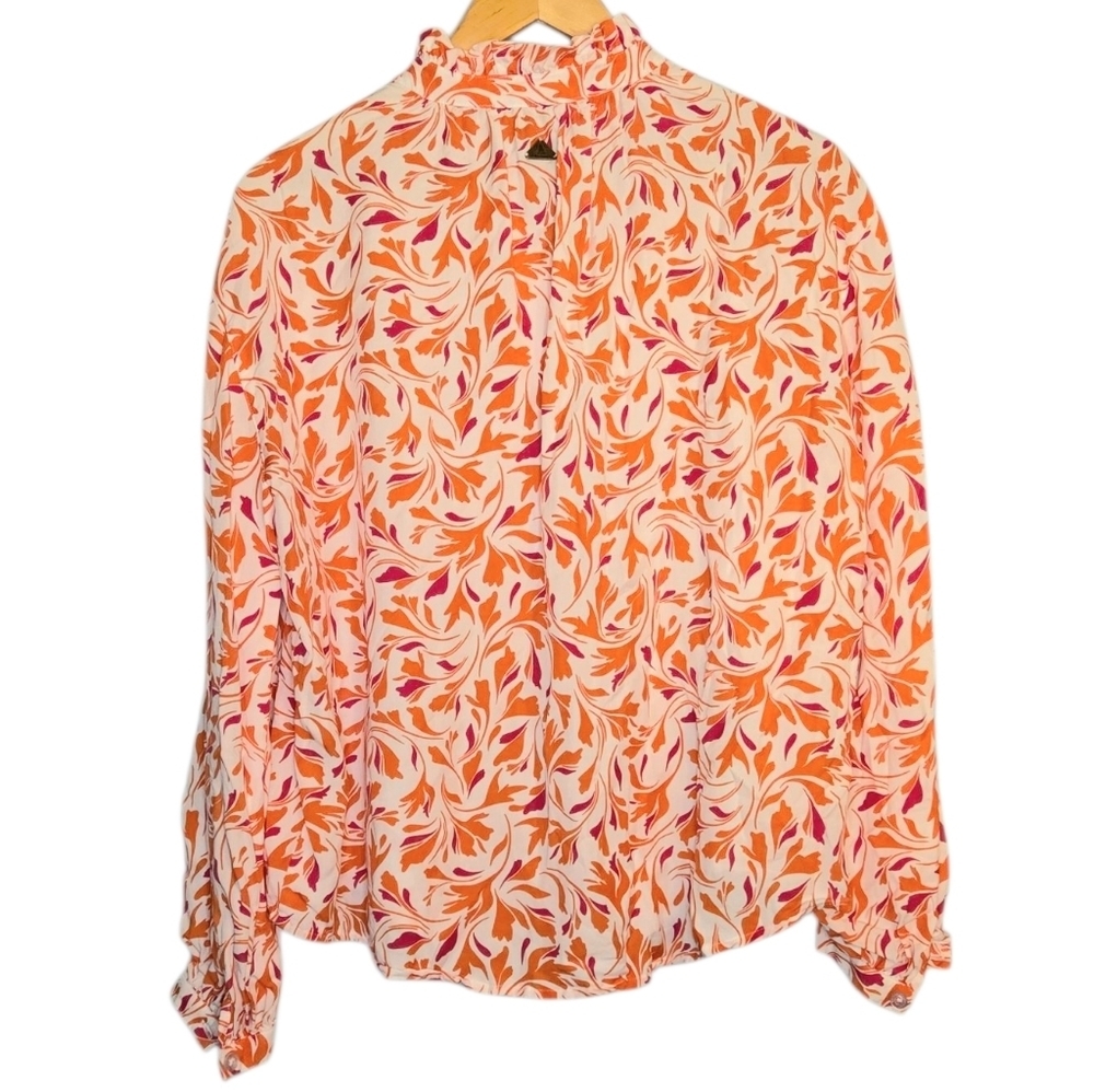 Barbour Ruffle Collar Galia Shirt Size 6 - Picture 2 of 7